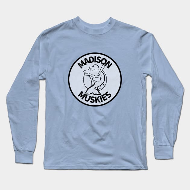 Defunct Madison Muskies Minor League Baseball 1983 Long Sleeve T-Shirt by LocalZonly